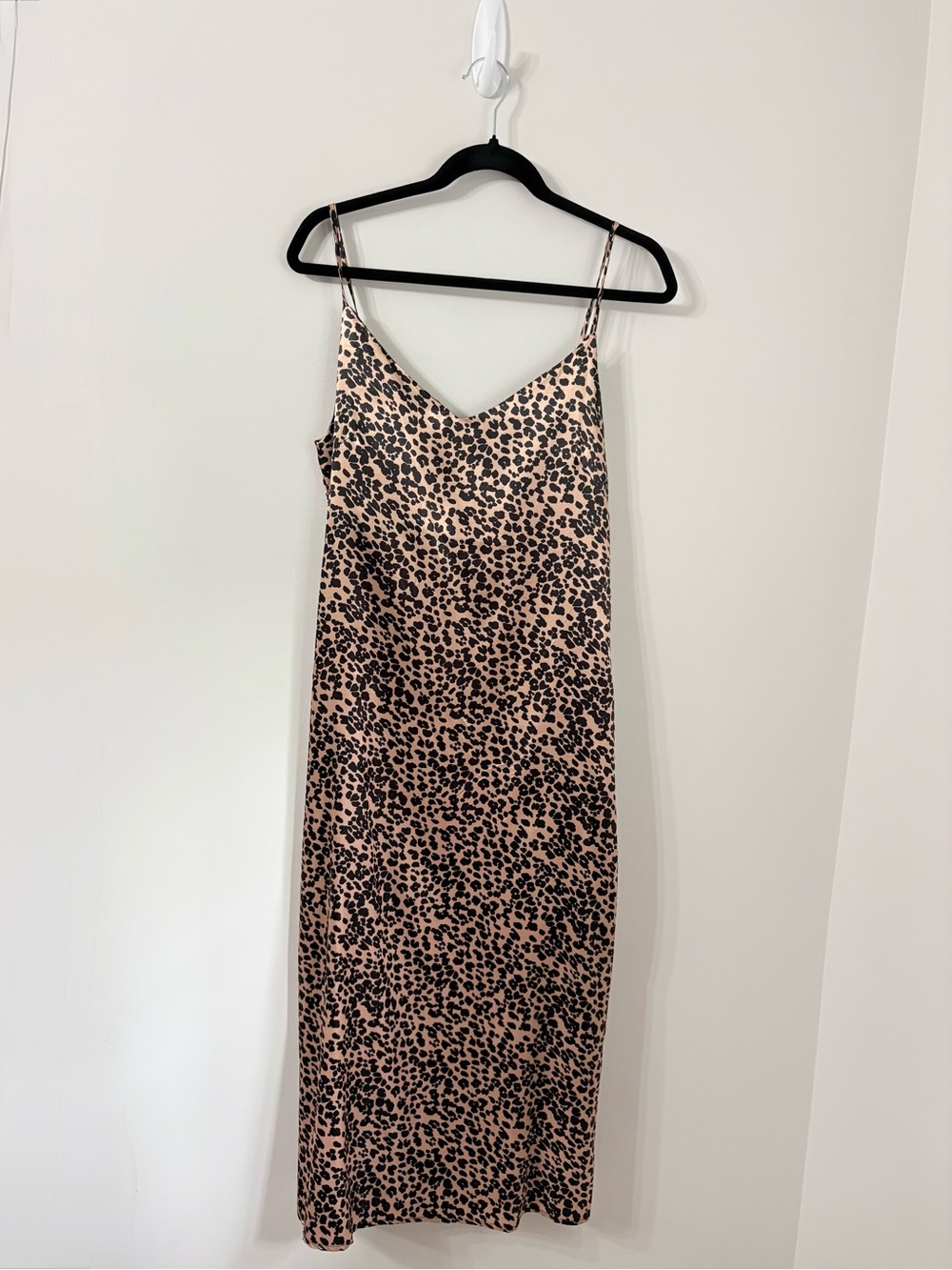 C'EST MOI Satin Leopard Midi Slip Dress 90s Grunge Maximalist Chic Cool Girl S - Picture 2 of 5